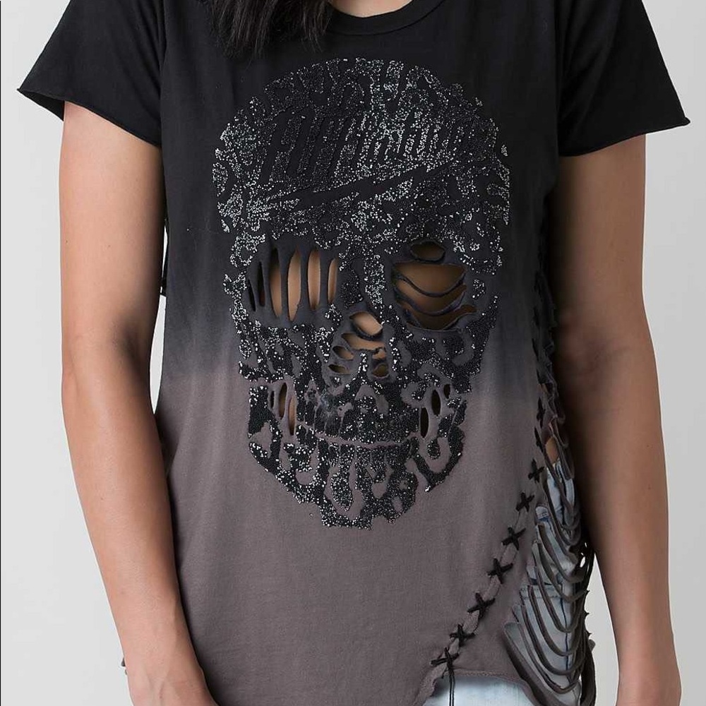 NWOT Affliction beaded skull tank